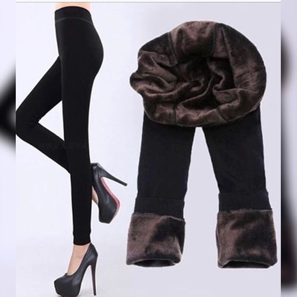 womens fur lined leggings